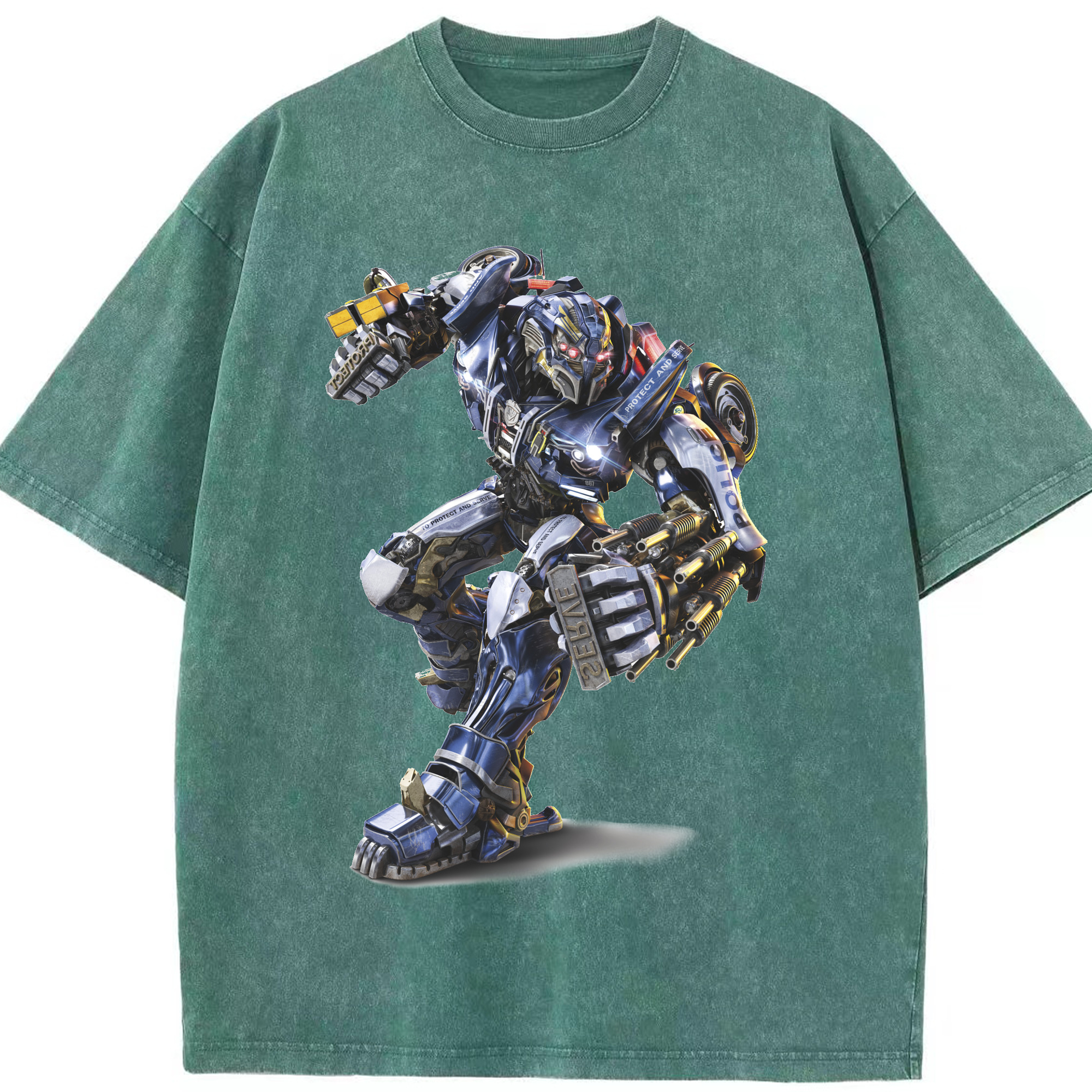 （画像用）  綿100% ヴィンテージ風 半袖Tシャツ（フロントプリント）